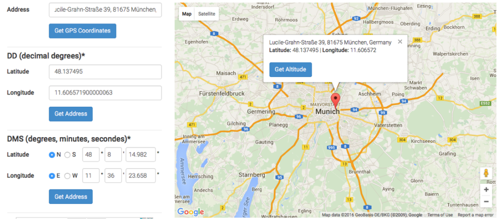 gps-coordinates.net liefert die passenden GEO-Koordinaten zur Google Maps Adresse.