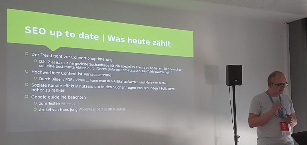 Silvio Endruhn aufm dem WordCamp